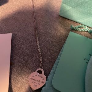 Tiffany and company heart pendant  necklace